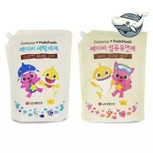 베이비 핑크퐁 섬유유연제 세탁비누 아기 옷 구연산세제 액상세제