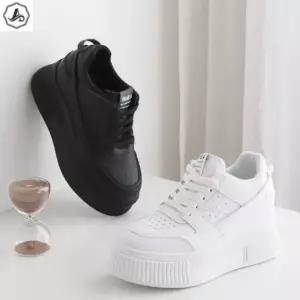 [애슬릿] 플랫폼 스니커즈 레이스업 굽높은 운동화 5cm