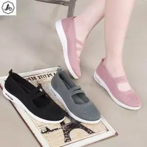 [애슬릿] 메리제인 스니커즈 밴딩 메쉬 발편한 단화 데일리