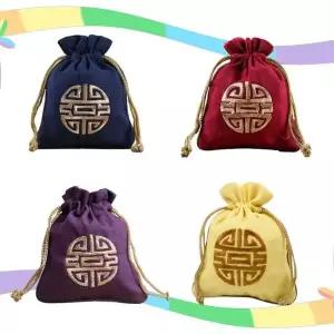 전통 오색 복주머니 선물 소품