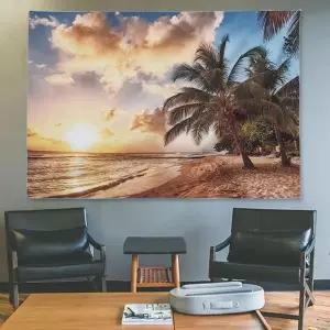 바닷가천포스터 멋스러운 썬셋비치사진벽화 대형