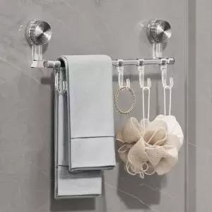 흡착식 화장실 수건걸이 무타공 욕실 벽행거 무타공행거