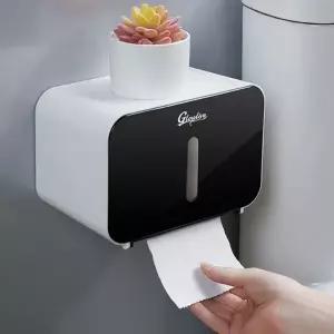 CO 무타공 박스형 휴지걸이 블랙 co-00418 (3A221)