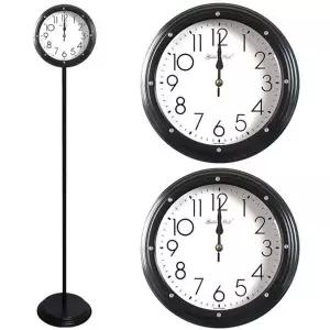 GB6252e 양면 큐빅 무소음 스탠드시계 블랙 국내산 큐빅스탠드시계