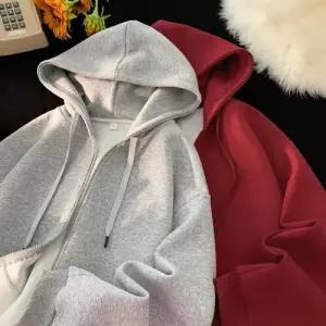 남자 캐주얼 후드 맨투맨 카디건 솔리드 빅사이즈 가디건 집업 DUCHI1