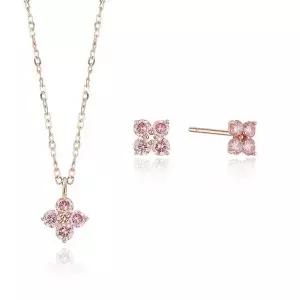 [로이드](마산점)핑크 다즐링 14K 귀걸이·목걸이 세트 LNN26012G LPFQ2006G
