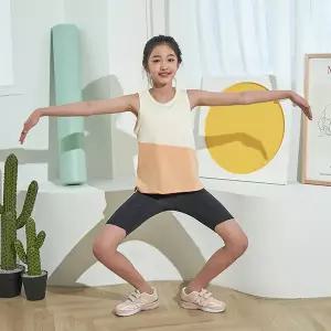 요가피기 (YP70421)하프 앤 하프 슬리브리스_바닐라쉬폰 - 바닐라쉬폰108039