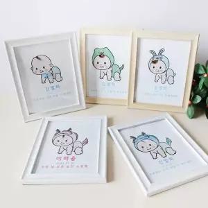 배냇머리 보관 카드 액자 함/커스텀 아기 배냇 머리 아기100일선물