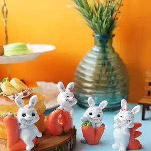 당근 러브 토끼 4P세트 미니어처 장식소품 테이블소품