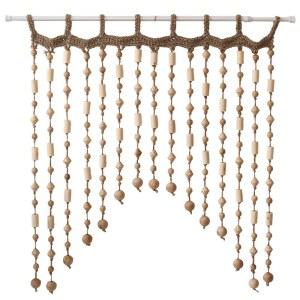 원목구슬 비즈발 공간분리 주방 단일옵션 커튼 블라인드