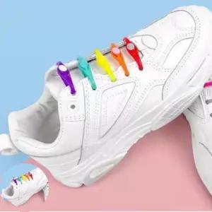 운동화끈 무매듭 실리콘 신발끈 운동화끈 12P