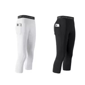 쫄쫄이 쫄바지 운동복 남자 휴대폰 레깅스 7부 주머니