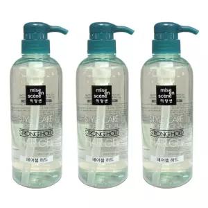 미쟝센 스타일케어 프로페셔널 스트롱 홀드 헤어젤 하드 500ml 3개