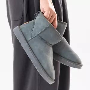 마이애미프로젝트 MONO21 스네이프 털 숏 부츠 그레이 - 블랙 2049194