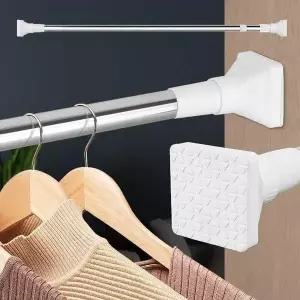 걸이 280 사각압축봉 무타공 설치 고정 못없이커튼봉 압축봉옷걸이