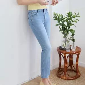 여자 워싱 스키니진 큰사이즈 편한 SS 속밴딩 청바지
