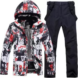 스노우엘브 남성 스키 재킷 및 바지 세트 스노보드 겨울 따뜻한 수트