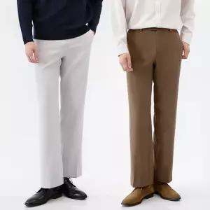 [해리슨] 뒷밴딩 링클프리 10부 와이드 슬랙스 669 JEK1055