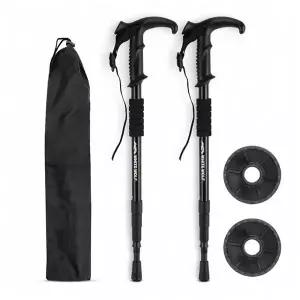 화이트울프 4단 접이식 초경량 등산스틱 두랄루민 노르딕워킹 지팡이