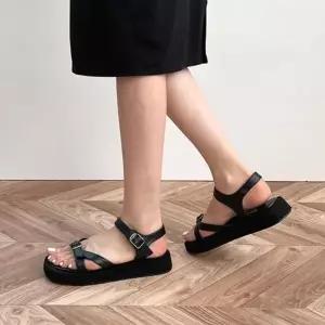 세련된 리본 장식 포인트 플랫슈즈