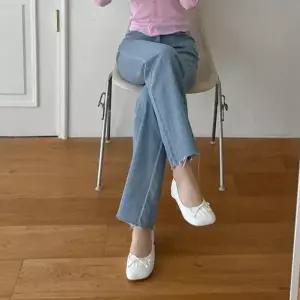 심플 리본 포인트 베이직 플랫슈즈