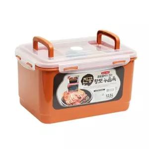 냉장고정리 진공 황토 김 참숯 누름독 밀폐용기 125L 1P