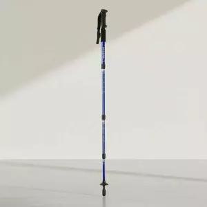 4단 접이식 트레킹폴 경량 등산지팡이 110cm 블루 충격흡수용