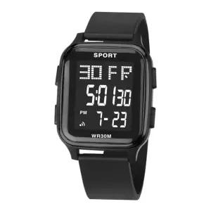 여자시계 심플 스포츠 사각 손목 시계 디지털 전자 남자 학생