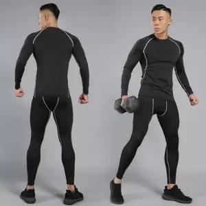 스포츠웨어 기능성 남자 트레이닝 레깅스 세트