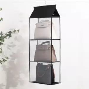 [생활] 3칸 진열함 걸이식 가방 수납용 보관선반 정리대