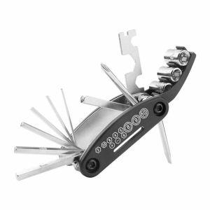 16in1 휴대용 자전거 멀티툴 스포크 렌치 정비 육각 공구 세트 수리 키트