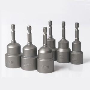 파워 드릴용 육각 소켓 슬리브 비트 너트 드라이버, 임팩트 핸드 도구 부품, 길이 65mm, 3mm-24mm, 1 개