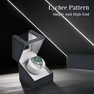 자동 시계 와인더 Litchi 패턴 상자 회색 성공자의 표준