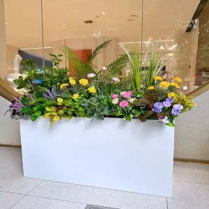 생화같은 인테리어 조화 화분 안개꽃 유칼립투스 혼합 식물 장식 실내 테이블 소품용