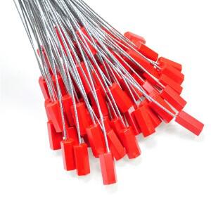 트럭 트레일러 화물 컨테이너 보안 케이블 씰, 번호가 있는 태그, 변조 방지 꽉 조이는 스틸 와이어 씰