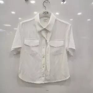 애플핑크 HC07 화이트   타이 블라우스 화이트   타이 블라우스 APK1U363GSW