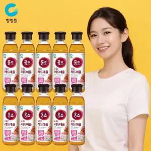 500ML x 10개 세트 저당 레드애플 식초음료 음용 발효 과일 마시는 새콤 상큼한 대용량 업소용 대량 달콤
