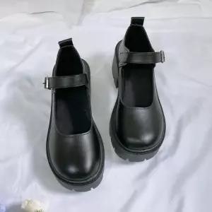 [하프클럽/]여자 플랫폼 스트랩 버클 라운드토 구두