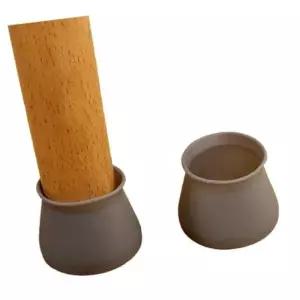 끌림의자캡 미끄럼방지 실리콘의자발캡 원형 그레이 M