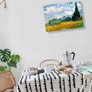 고해상도그림 반고흐 그림 액자 삼나무가 있는 밀밭