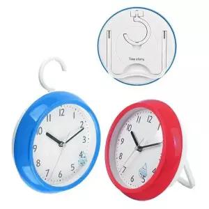 걸어서 사용하는 원형 욕실시계 스탠드가능