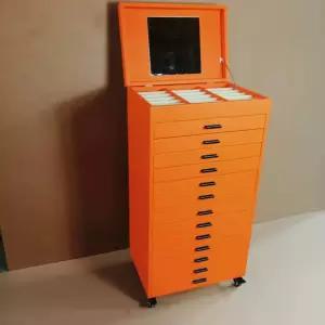 다층 상자 선글라스 서랍장 디스플레이 오렌지 정리함 그린