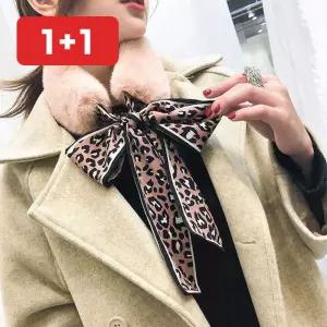 스카프 토끼털 호피 겨울 목도리 포근 여성 패션 방한