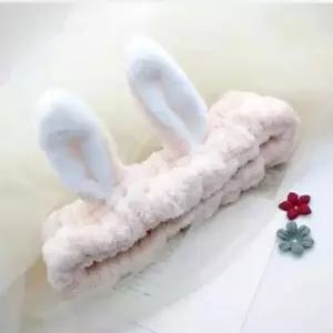 클렌징밴드 머리고정 토끼 세안밴드 핑크