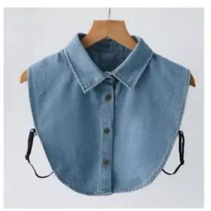 3컬러 카라 베이직 페이크 3컬러카디건 데님 데일리패션 캐주얼룩