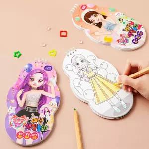 금홍팬시 큐티팝걸스 형태 패션 색칠놀이 (랜덤1개)