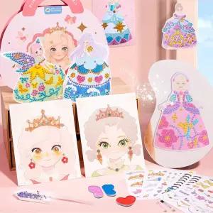 색칠놀이 메이크업 스티커 보석페인팅 호일아트 공주꾸미기세트 어린이집