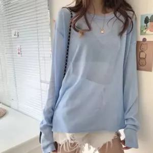 여성 티셔츠 레이어드 긴팔 루즈핏 비치웨어 시스루