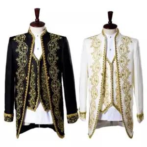 중세시대 남성 의상 코스튬 르네상스 화이트 복장 빈티지 공연 코스프레 중세 왕자