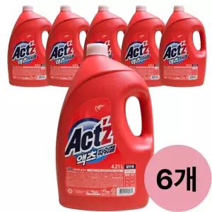 액체세제 액츠 파워젤 4.21L 일반용 6개